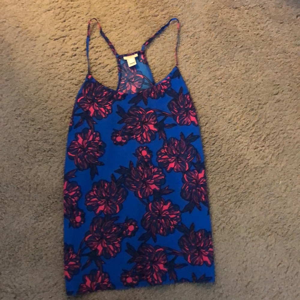 Blue and pink floral Jcrew tank, never worn!